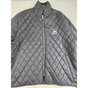 Vintage Stig Extreme Weather Apparel Quilted Jacket Black Mens Small Full Zip